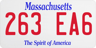 MA license plate 263EA6