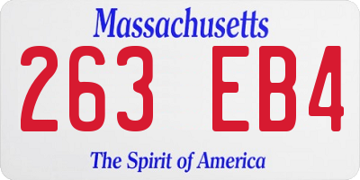 MA license plate 263EB4