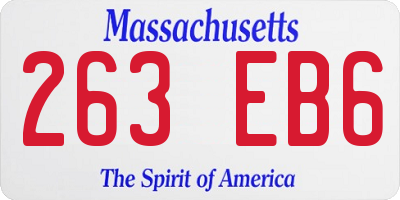 MA license plate 263EB6