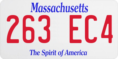 MA license plate 263EC4