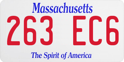 MA license plate 263EC6