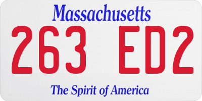 MA license plate 263ED2