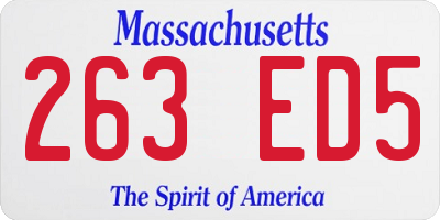 MA license plate 263ED5