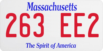 MA license plate 263EE2