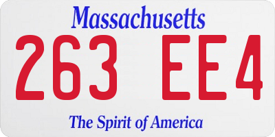 MA license plate 263EE4
