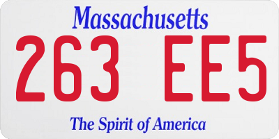 MA license plate 263EE5