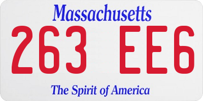 MA license plate 263EE6