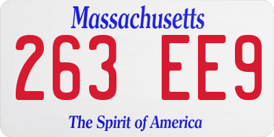 MA license plate 263EE9