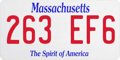 MA license plate 263EF6
