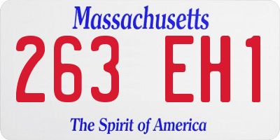 MA license plate 263EH1