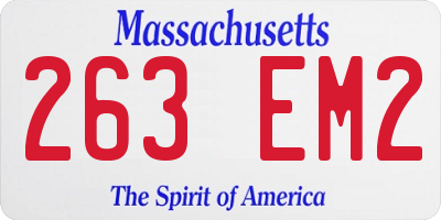 MA license plate 263EM2