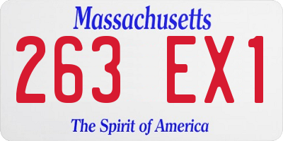 MA license plate 263EX1