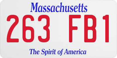 MA license plate 263FB1