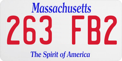 MA license plate 263FB2