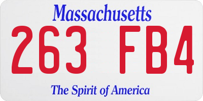 MA license plate 263FB4