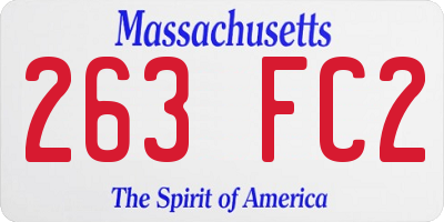 MA license plate 263FC2