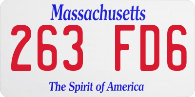 MA license plate 263FD6