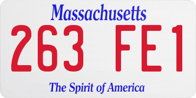 MA license plate 263FE1