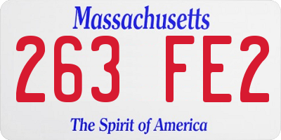 MA license plate 263FE2