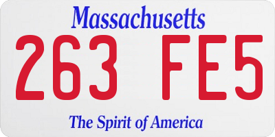 MA license plate 263FE5