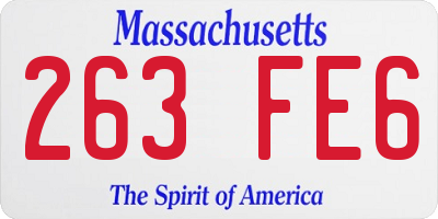 MA license plate 263FE6
