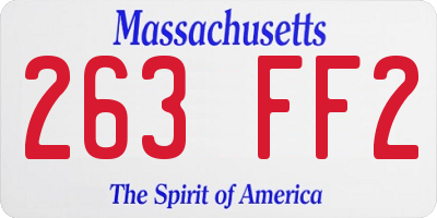 MA license plate 263FF2