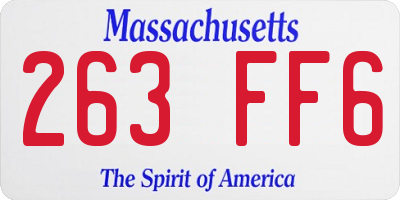 MA license plate 263FF6