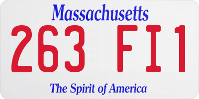 MA license plate 263FI1
