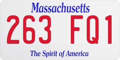 MA license plate 263FQ1