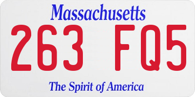 MA license plate 263FQ5