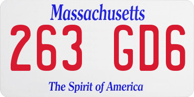 MA license plate 263GD6