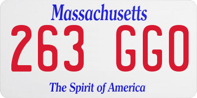 MA license plate 263GG0