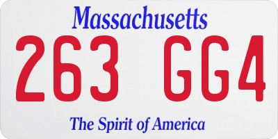 MA license plate 263GG4