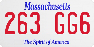 MA license plate 263GG6