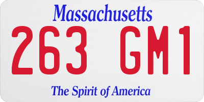 MA license plate 263GM1