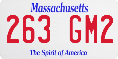 MA license plate 263GM2