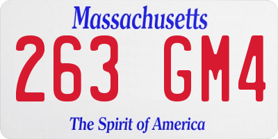 MA license plate 263GM4