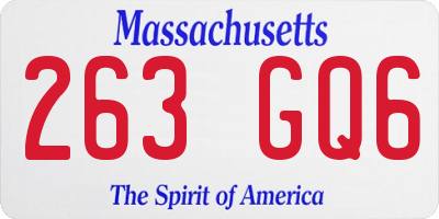 MA license plate 263GQ6