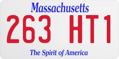 MA license plate 263HT1