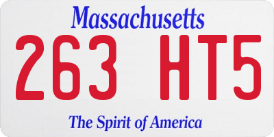 MA license plate 263HT5