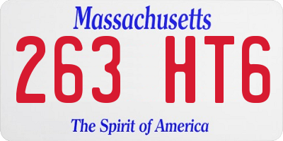 MA license plate 263HT6