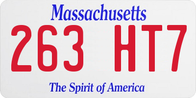 MA license plate 263HT7