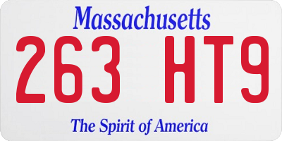 MA license plate 263HT9