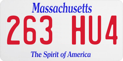 MA license plate 263HU4