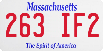 MA license plate 263IF2