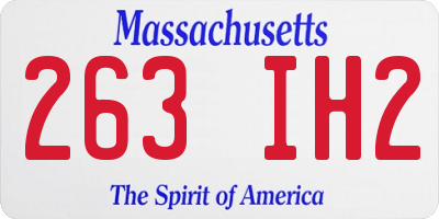 MA license plate 263IH2