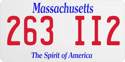 MA license plate 263II2