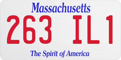 MA license plate 263IL1