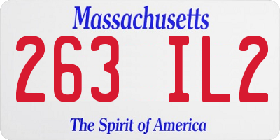 MA license plate 263IL2