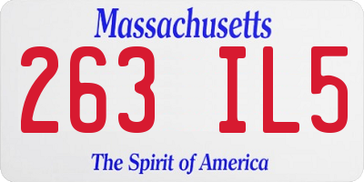 MA license plate 263IL5
